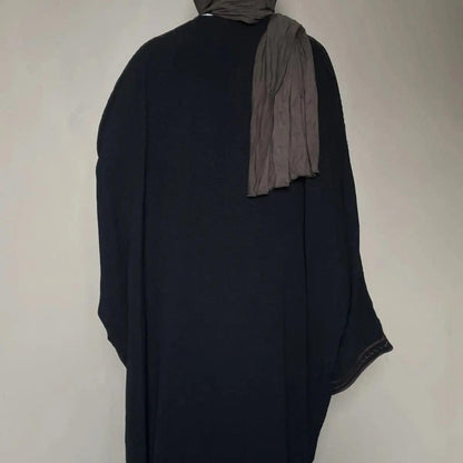 Batwing Sleeve Embroidered Open Abaya (MOA015)