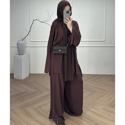 Modal Jersey Two-Piece Set | Muslim Women's Loose Fit Abaya (MS098)