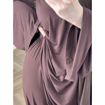 Modal Jersey Two-Piece Set | Muslim Women's Loose Fit Abaya (MS098)