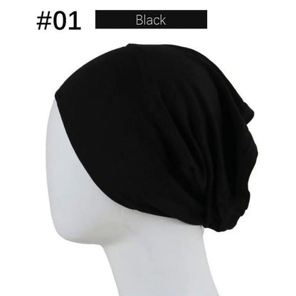 Mercerized Cotton Under Cap Hijab | Stretchy Tube Bonnet(MH198)
