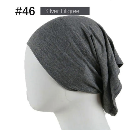 Mercerized Cotton Under Cap Hijab | Stretchy Tube Bonnet(MH198)