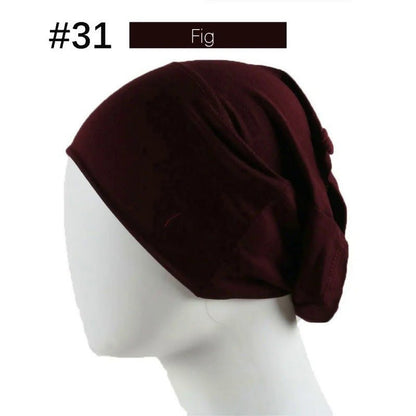 Mercerized Cotton Under Cap Hijab | Stretchy Tube Bonnet(MH198)