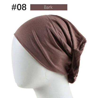 Mercerized Cotton Under Cap Hijab | Stretchy Tube Bonnet(MH198)