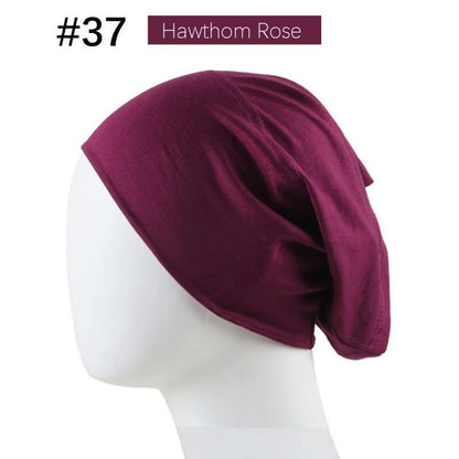 Mercerized Cotton Under Cap Hijab | Stretchy Tube Bonnet(MH198)