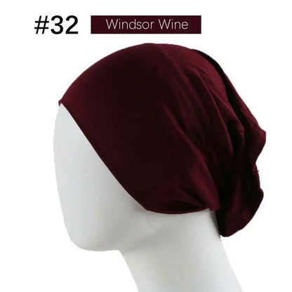 Mercerized Cotton Under Cap Hijab | Stretchy Tube Bonnet(MH198)