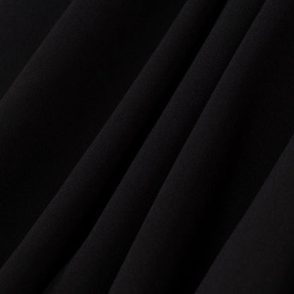 Modest Cardigan Black Robe Beaded Cuff Abaya with Layered Sleeves Elegant Design(MOA136)