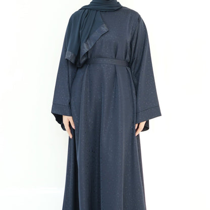 Modest Elegant Dress 3D Textured Printer with Flared Sleeves(MOA210)