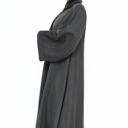 Modest  Elegant Solid Color Abaya Robe with Wide Sleeves & Detachable Belt(MA279)