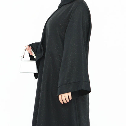 Modest  Elegant Solid Color Abaya Robe with Wide Sleeves & Detachable Belt(MA279)