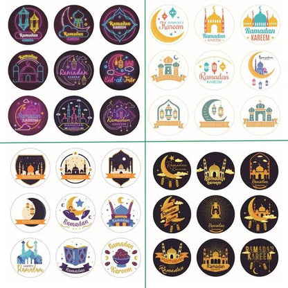 MR014 Ramadan Sticker, 90 Pcs Stickers Eid Mubarak Decoration