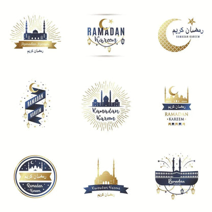 MR014 Ramadan Sticker, 90 Pcs Stickers Eid Mubarak Decoration
