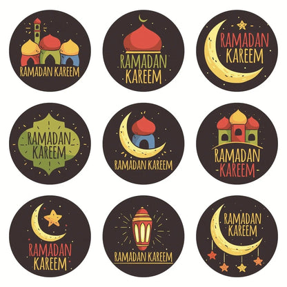 MR014 Ramadan Sticker, 90 Pcs Stickers Eid Mubarak Decoration