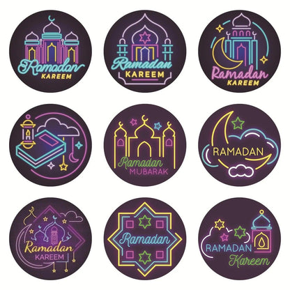 MR014 Ramadan Sticker, 90 Pcs Stickers Eid Mubarak Decoration