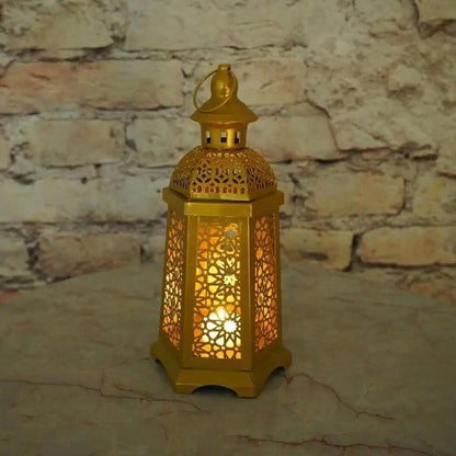 MR025 Gold Candle Holders Candlestick Home Decoration, Moroccan candle holder retro