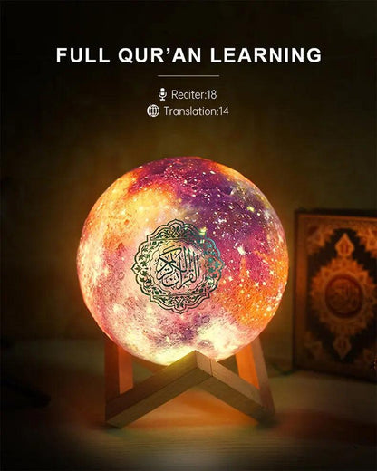 MR033 Color Moon Light Bluetooth Quran Speaker, QB512 Smart App Control Night Light