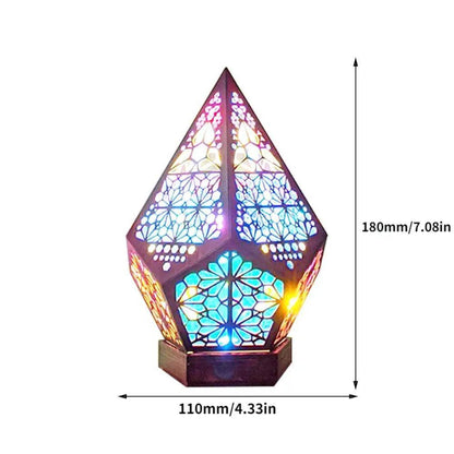 MR034 Polar Star Projection Lamp, Diamond  Wooden Colorful Decoration