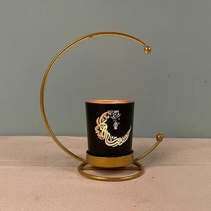 MR041 iron candlestick moon star lamp, ramadan decoration