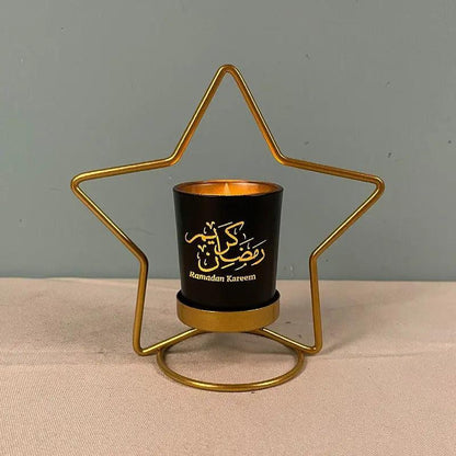 MR041 iron candlestick moon star lamp, ramadan decoration