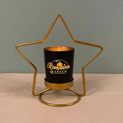 MR041 iron candlestick moon star lamp, ramadan decoration