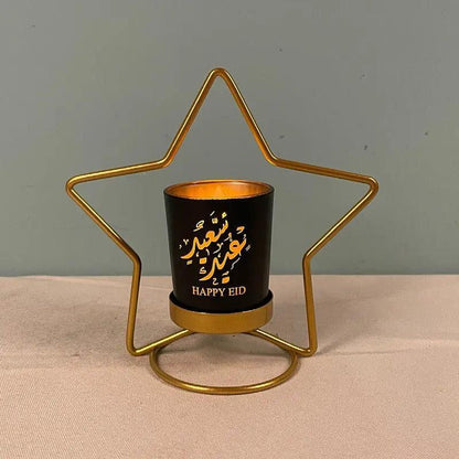 MR041 iron candlestick moon star lamp, ramadan decoration