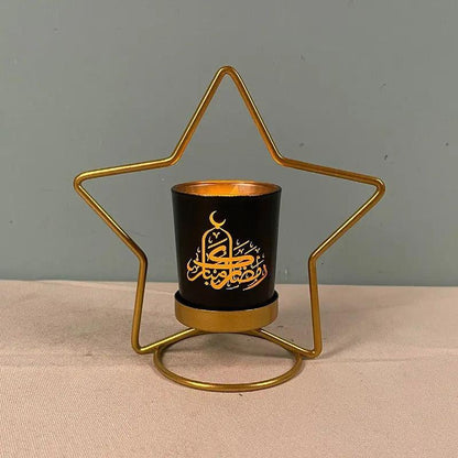 MR041 iron candlestick moon star lamp, ramadan decoration