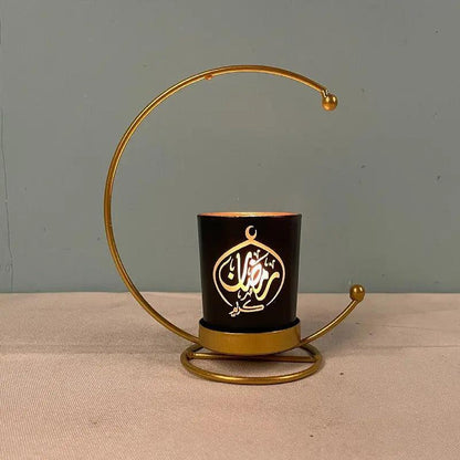 MR041 iron candlestick moon star lamp, ramadan decoration
