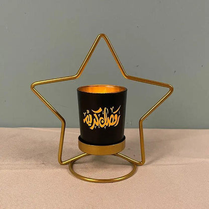 MR041 iron candlestick moon star lamp, ramadan decoration