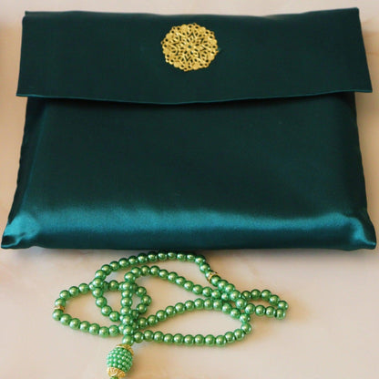 Luxury Prayer Mat and Tasbeeh Set (MR048)