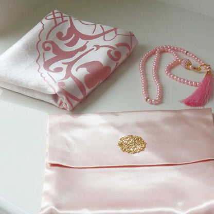 Luxury Prayer Mat and Tasbeeh Set (MR048)