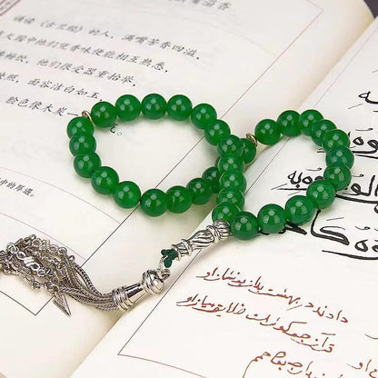 MR051 Agate Tasbeeh - Natural Crystal Prayer Beads for Tasbeeh