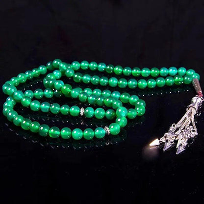 MR051 Agate Tasbeeh - Natural Crystal Prayer Beads for Tasbeeh