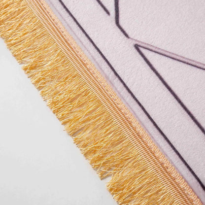 MR054 Thickened Sponge Printed Flannel Tassel Prayer Mat