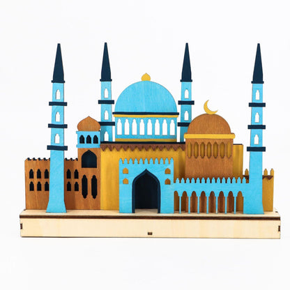 MR059 Wooden LED MASJID Shape Atmosphere Light