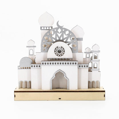 MR059 Wooden LED MASJID Shape Atmosphere Light