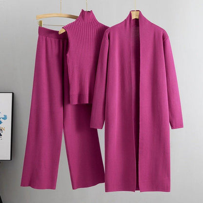 Sweater Set with Sleeveless Vest 3-Piece Set(MS032)