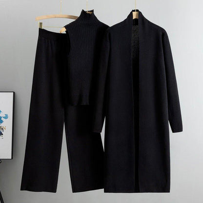 Sweater Set with Sleeveless Vest 3-Piece Set(MS032)