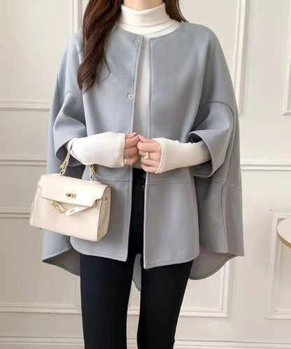 Cloak Cape Tweed Coat (MS059)