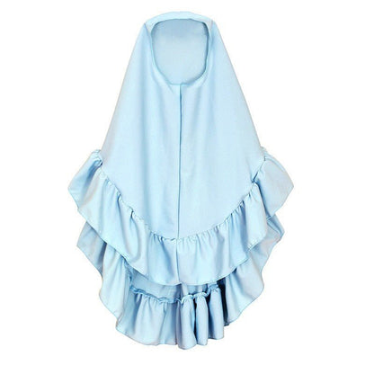 Muslimah Girls Blue Floral Dress & Khimar Set (MKG027)
