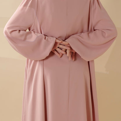 Candy Color Pleated Abaya | Must-have Essential Basic Dress (MA142)