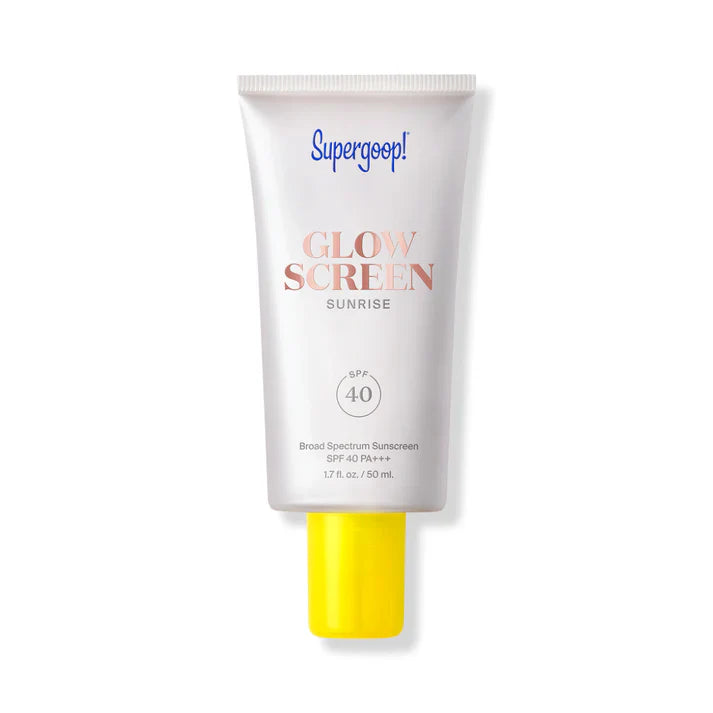 Nava Beauty Supergoop! Glowscreen SPF 40 PA+++ sunscreen in 1.7 oz tube, with a radiant glow and skincare benefits.