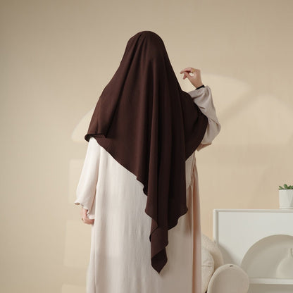 New Crepe 1-Layer Khimar | Soft Crepe Material Khimar (MK009)