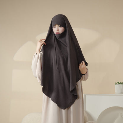New Crepe 1-Layer Khimar | Soft Crepe Material Khimar (MK009)