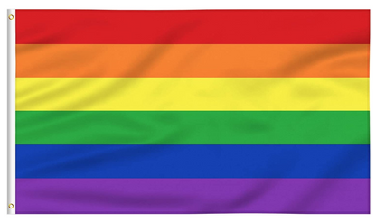 NNEDSZ deluxe rainbow gay pride flag outdoor banner 150x90cm with metal eyelets, suitable for canopies and gazebos.