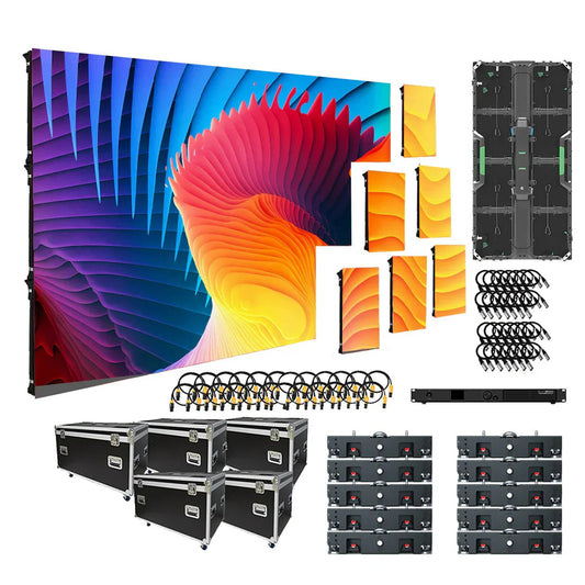 Nova Market LED video panel from the MW2.6i 16x10 ft video wall display showing vibrant, bright LED screen for events and presentations.