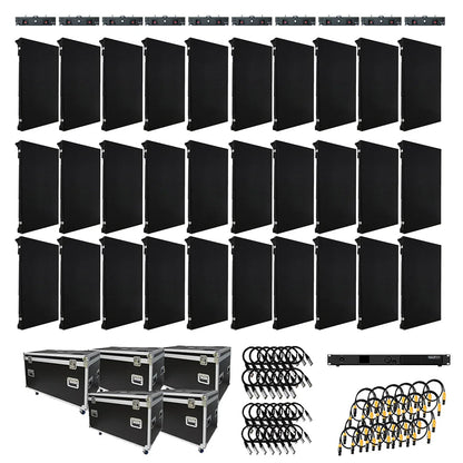 Nova Market LED video panel from MW2.6i 16x10 ft LED video wall display showing vibrant, bright LED screen for events.