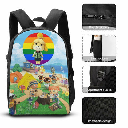 BAHELS 3PC Backpack Insulated Lunch Bag Pencil Case Youth Teens Wednes-1