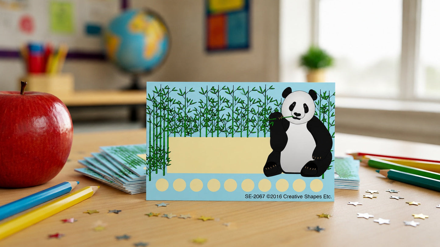 SHAPES ETC. Incentive Punch Cards - Panda