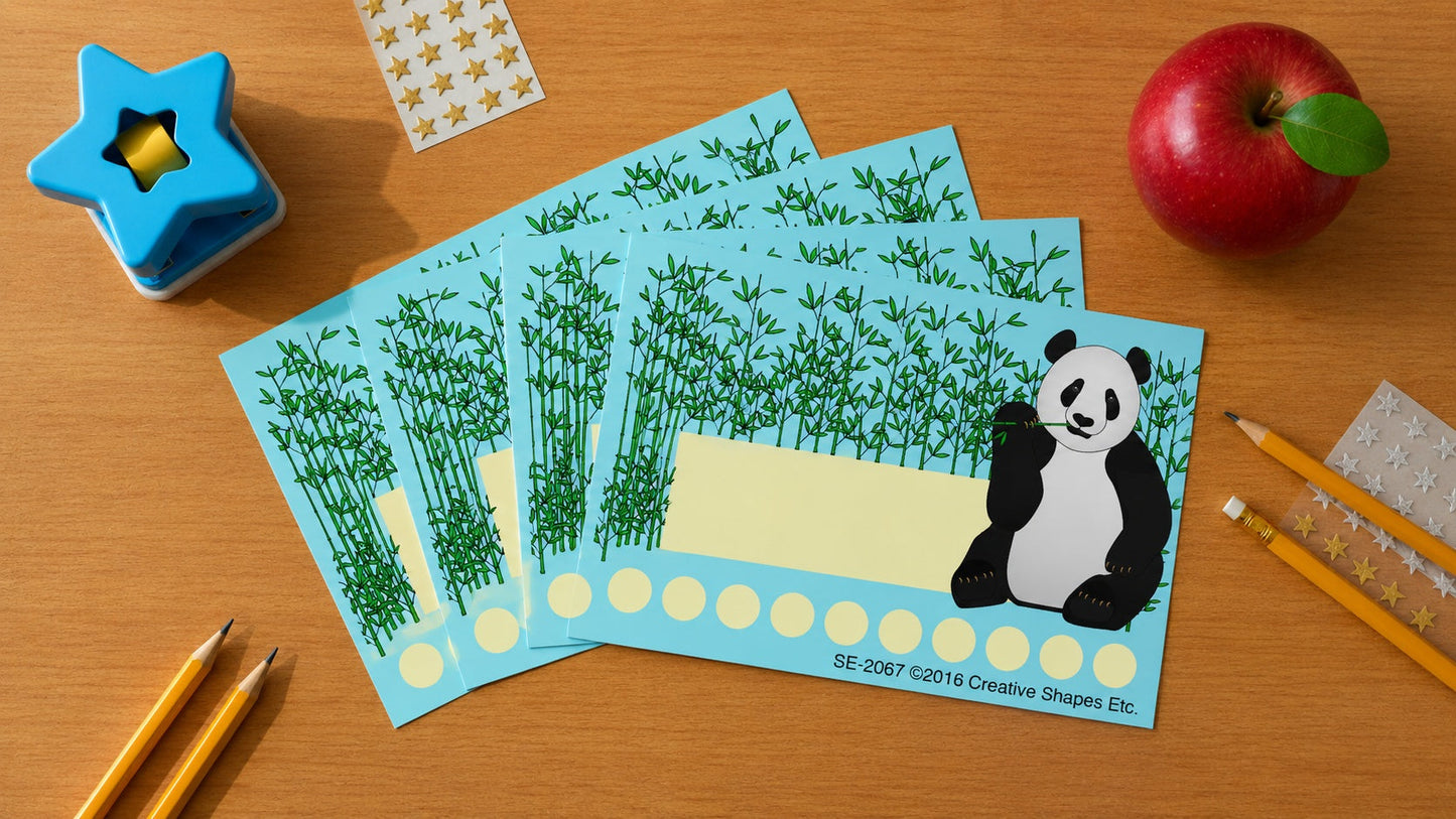 SHAPES ETC. Incentive Punch Cards - Panda