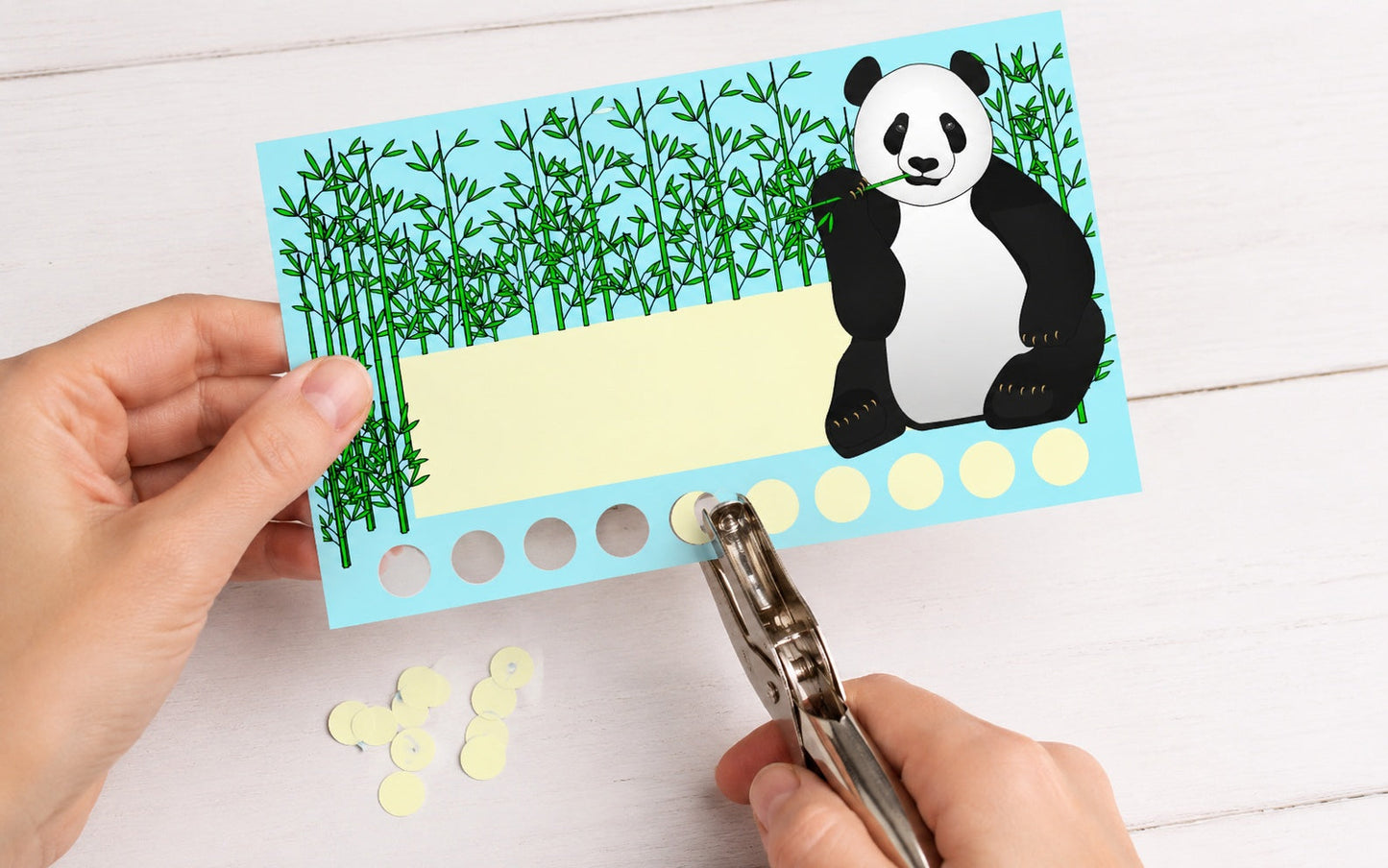 SHAPES ETC. Incentive Punch Cards - Panda