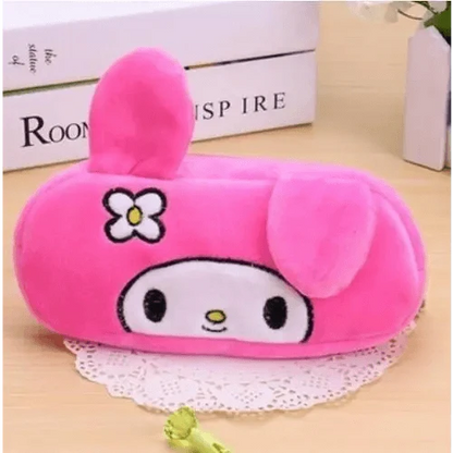 Pink Students Pencil Case Colorful Cartoon Pen Bag With Zipper For Girls Boys School Stationery Organizer Cosmetic Bag